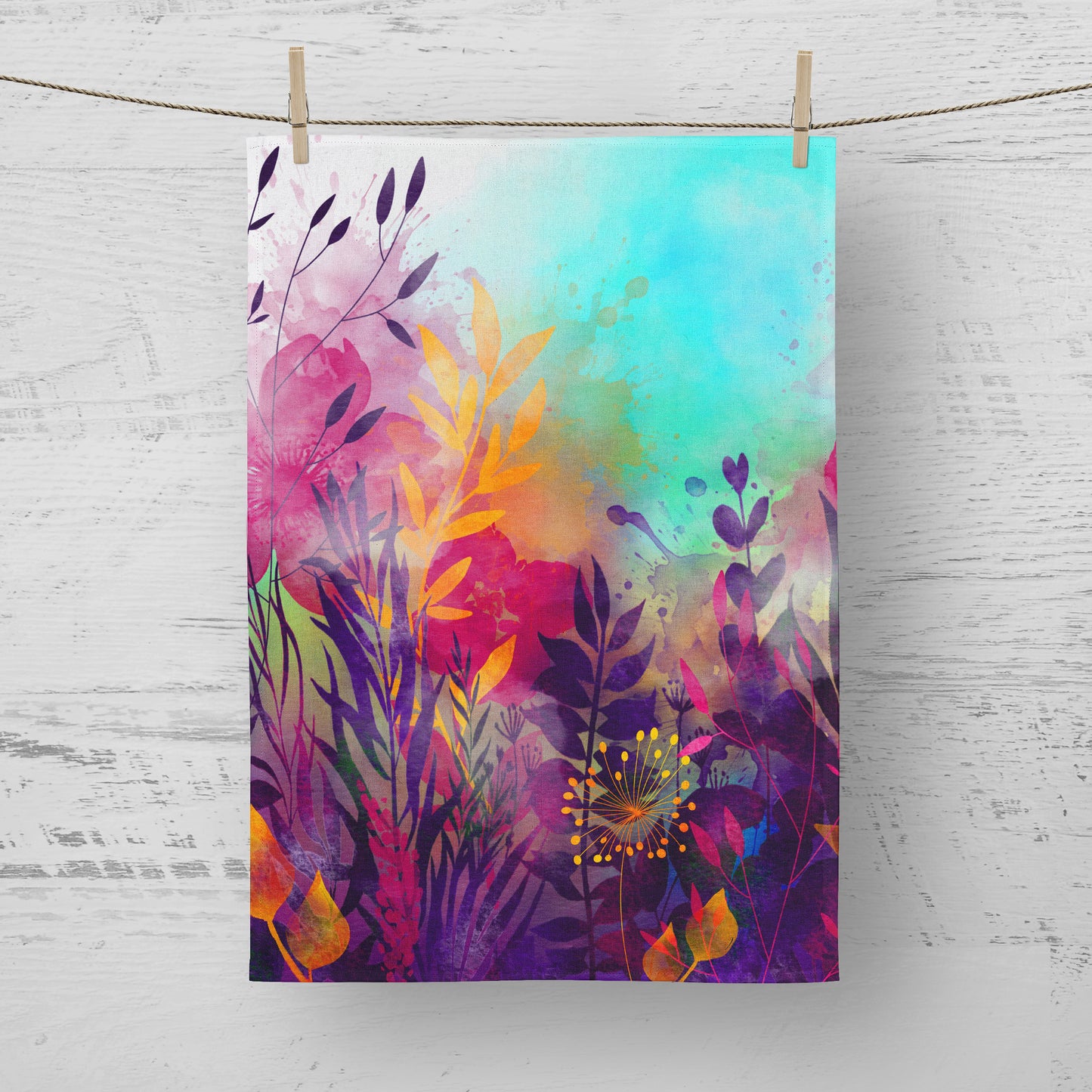 'Morning Blooms' Tea Towel