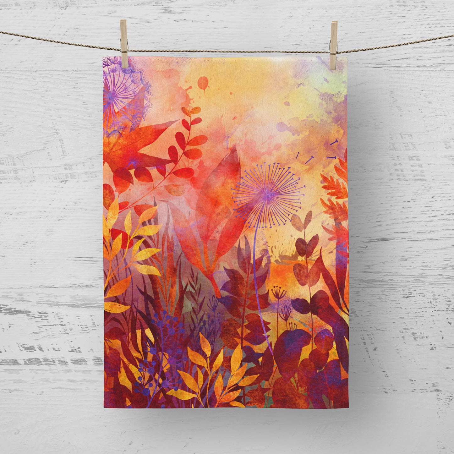 'Autumn Glow' Tea Towel