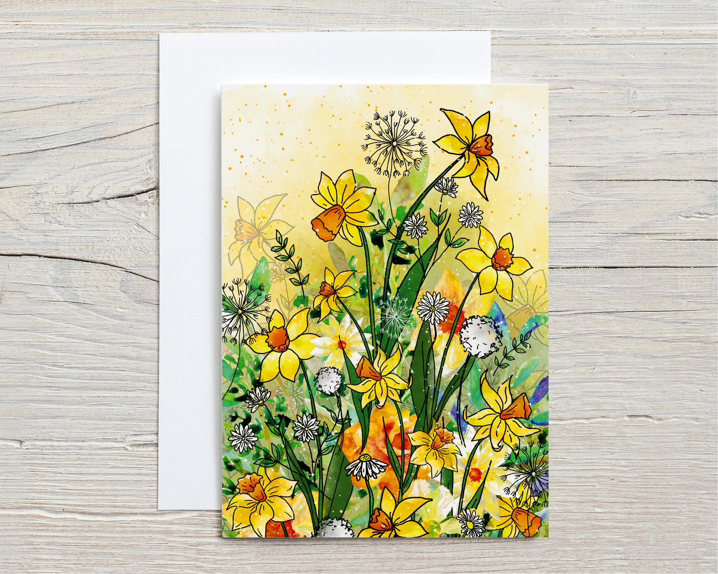 'Daffodil Garden' Greeting Card