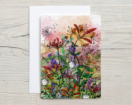 'Honeysuckle Garden' Greeting Card