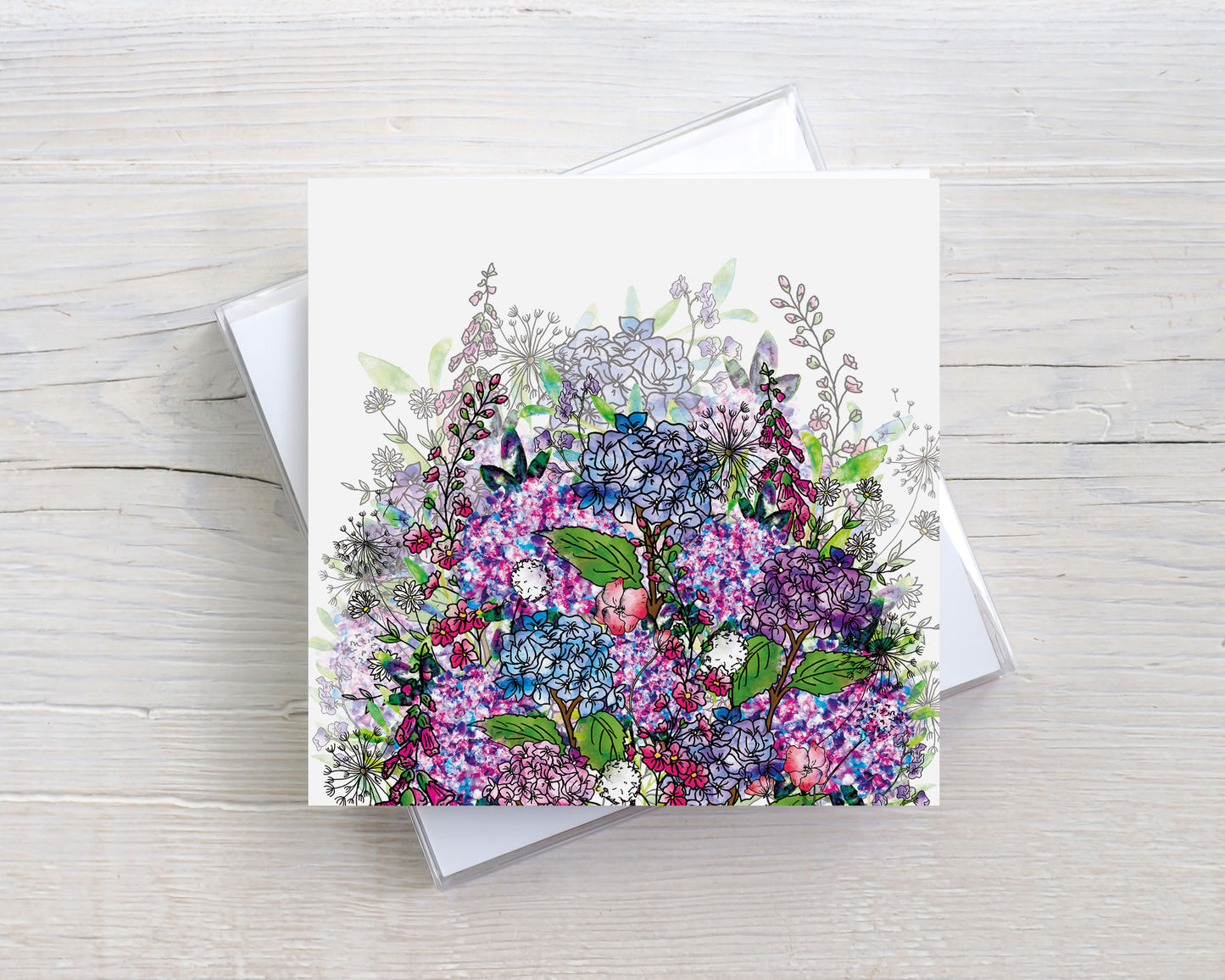 'Hydrangea Garden' Greeting Card