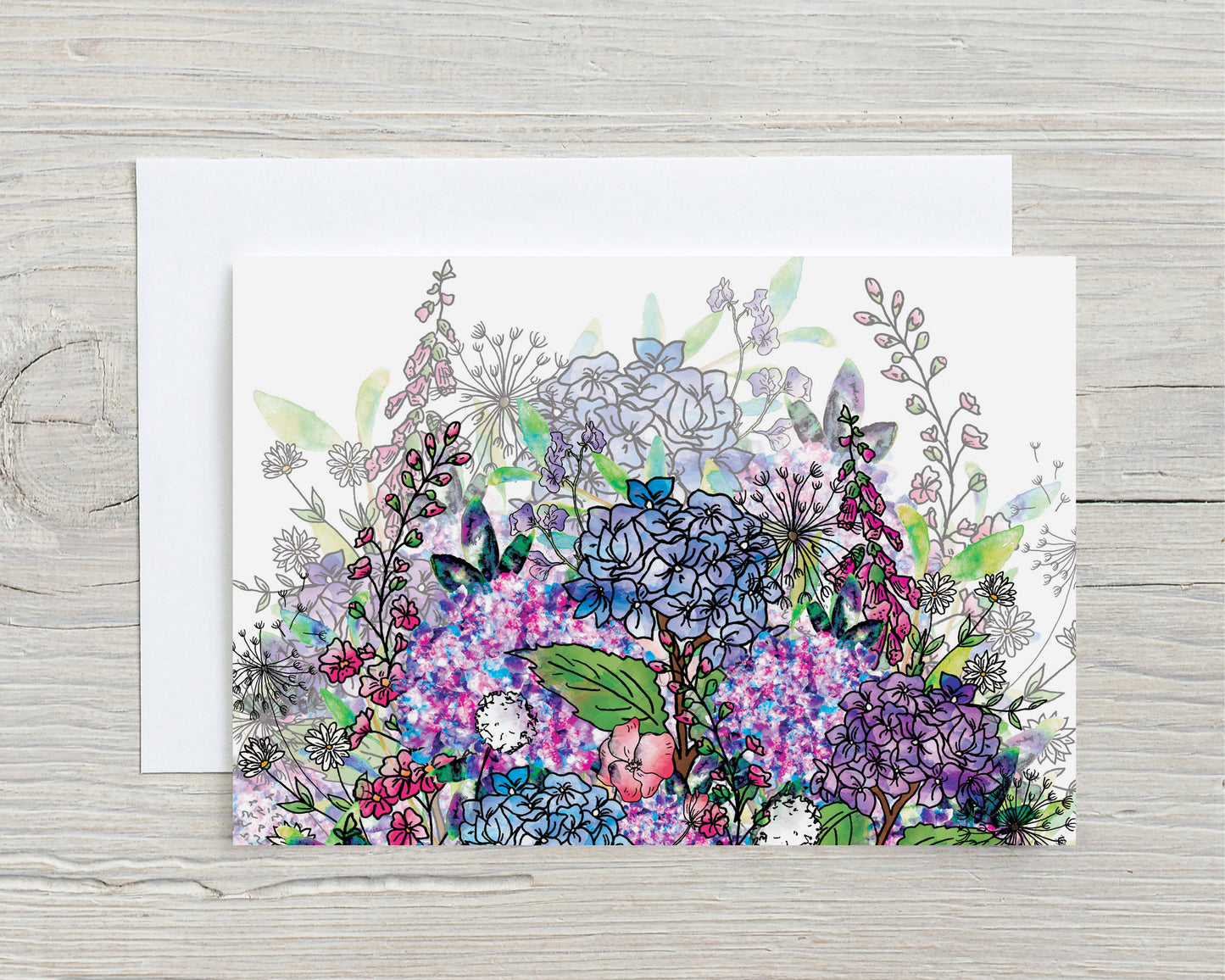'Hydrangea Garden' Notecards