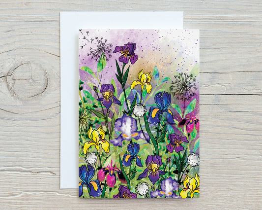 'Iris Blooms' Notecards