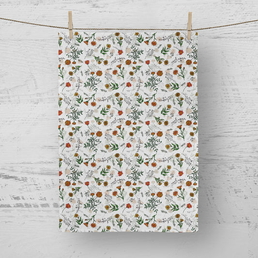 'Marigolds' Tea Towel