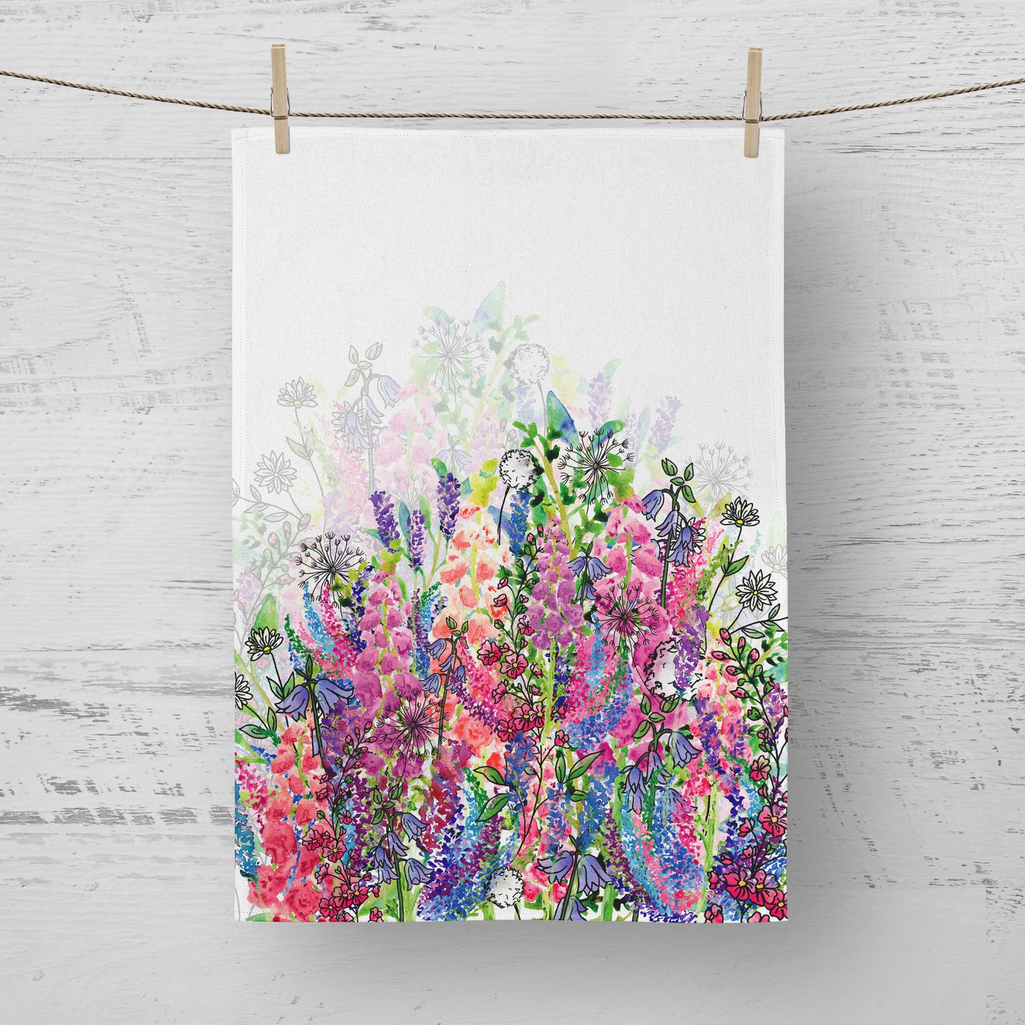 'Spring Blooms' Tea Towel
