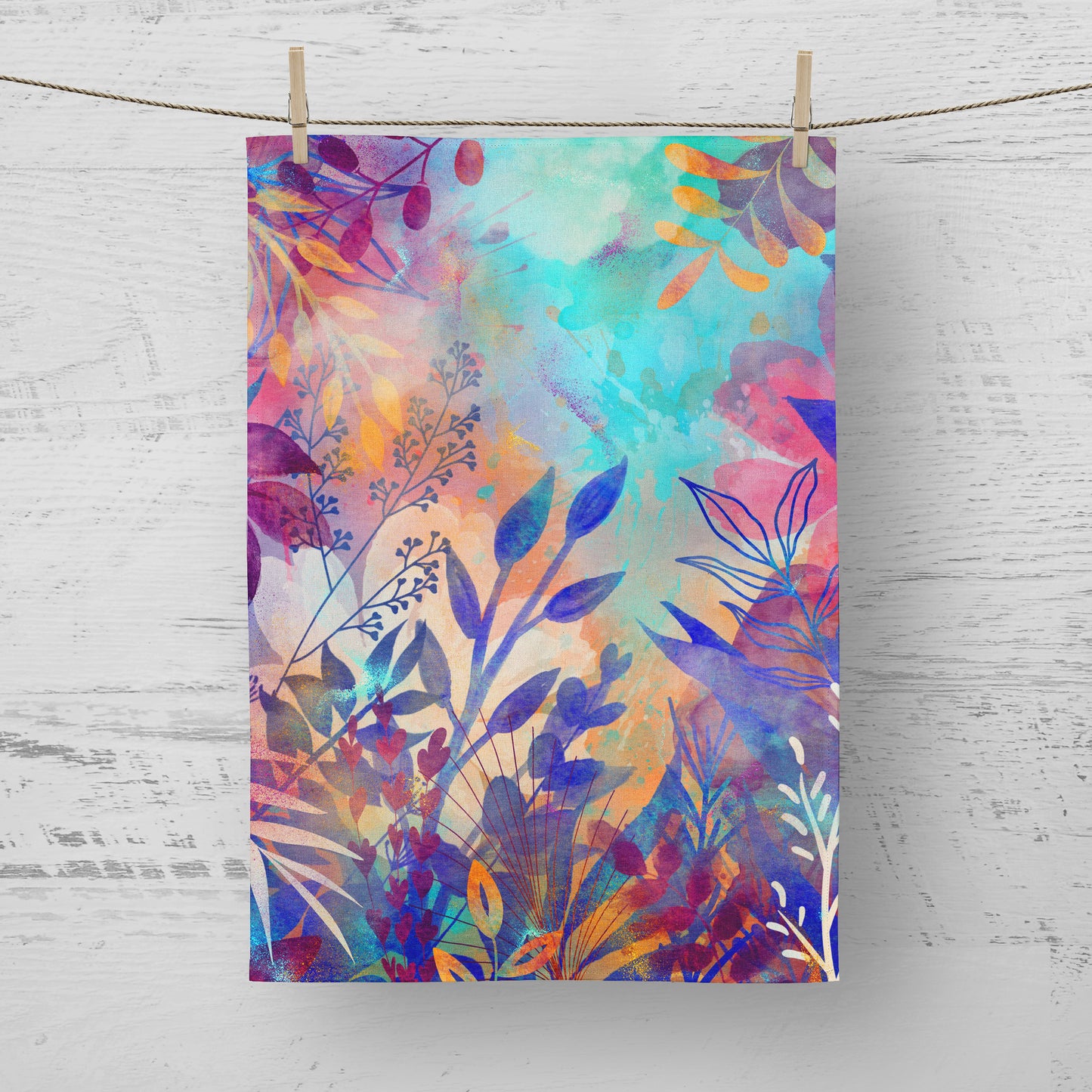 'Summer Dusk' Tea Towel