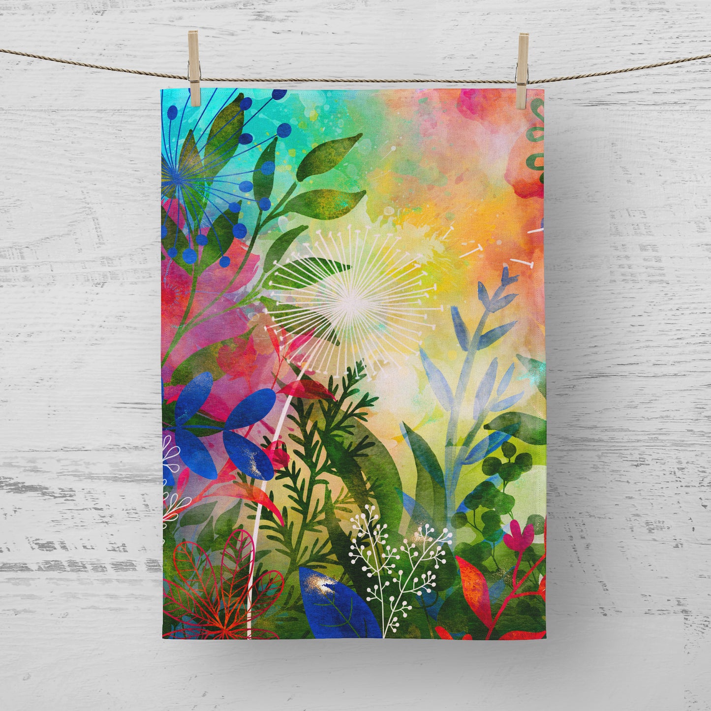 'Summer Garden' Tea Towel