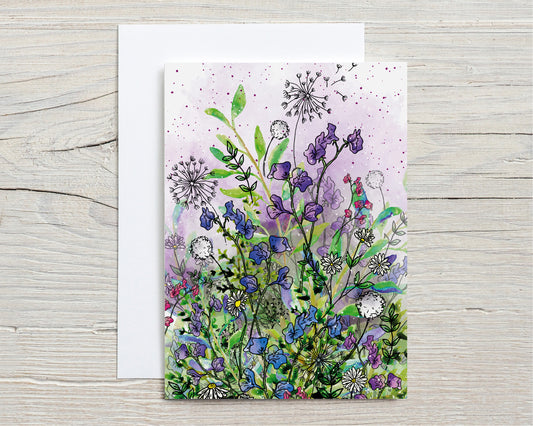 'Sweet Pea Garden' Greeting Card