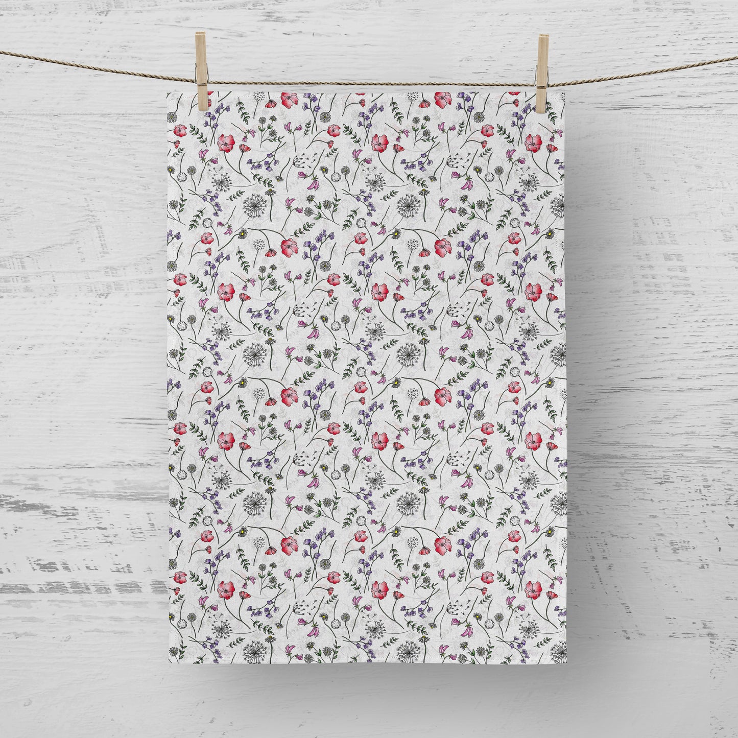 'Sweet Pea' Tea Towel
