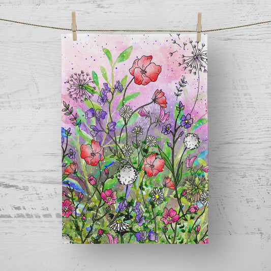 'Wildflower Meadow' Tea Towel